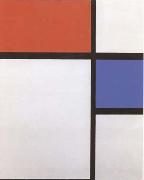 Piet Mondrian Composition No II Composition with Blue and Red (mk09) oil painting
